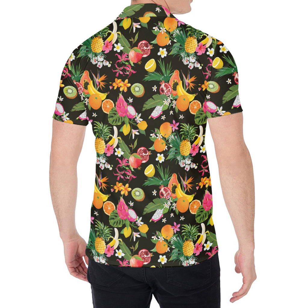 Tropical Paradise Fruits Pattern Print Men's Shirt