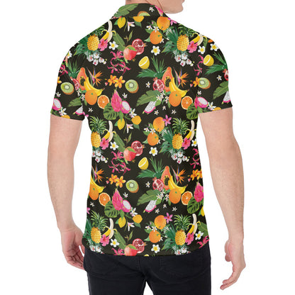 Tropical Paradise Fruits Pattern Print Men's Shirt