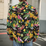 Tropical Paradise Fruits Pattern Print Men's Shirt Jacket