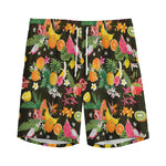 Tropical Paradise Fruits Pattern Print Men's Sports Shorts
