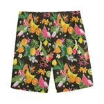 Tropical Paradise Fruits Pattern Print Men's Sports Shorts