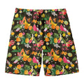 Tropical Paradise Fruits Pattern Print Men's Swim Trunks