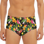 Tropical Paradise Fruits Pattern Print Men's Triangle Swim Briefs