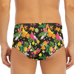 Tropical Paradise Fruits Pattern Print Men's Triangle Swim Briefs