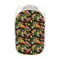 Tropical Paradise Fruits Pattern Print Mesh Laundry Hamper