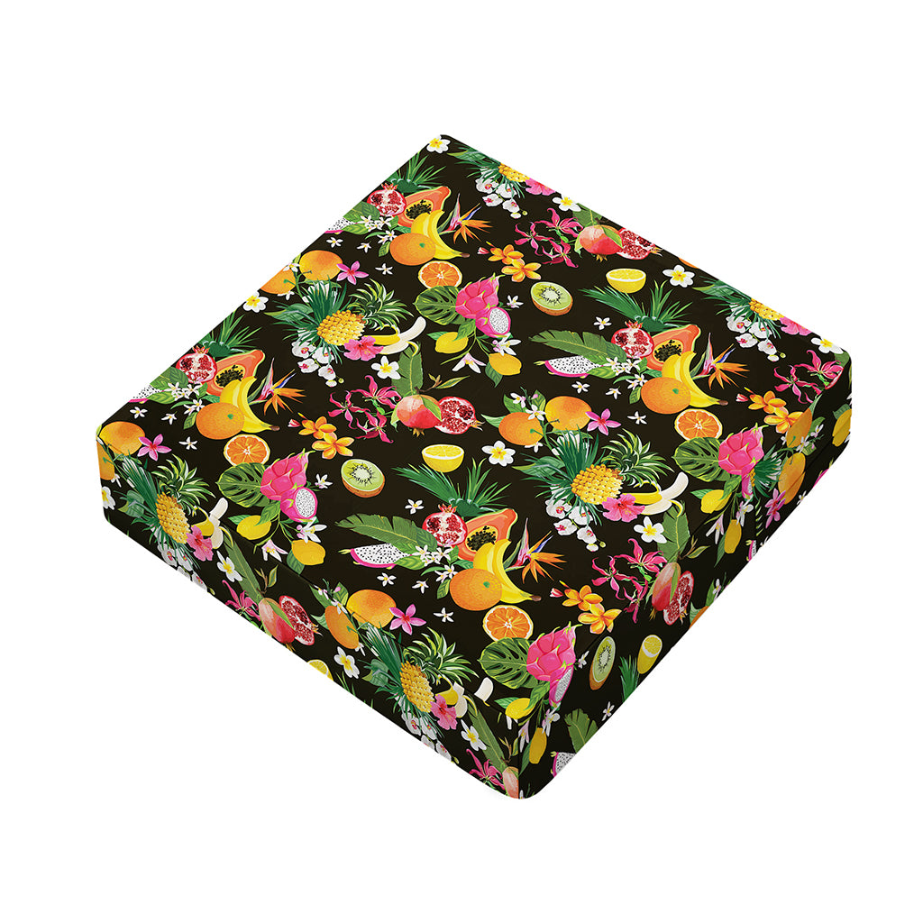 Tropical Paradise Fruits Pattern Print Outdoor Seat Cushion Cover