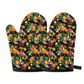 Tropical Paradise Fruits Pattern Print Oven Mitts