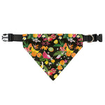 Tropical Paradise Fruits Pattern Print Over The Collar Dog Bandana