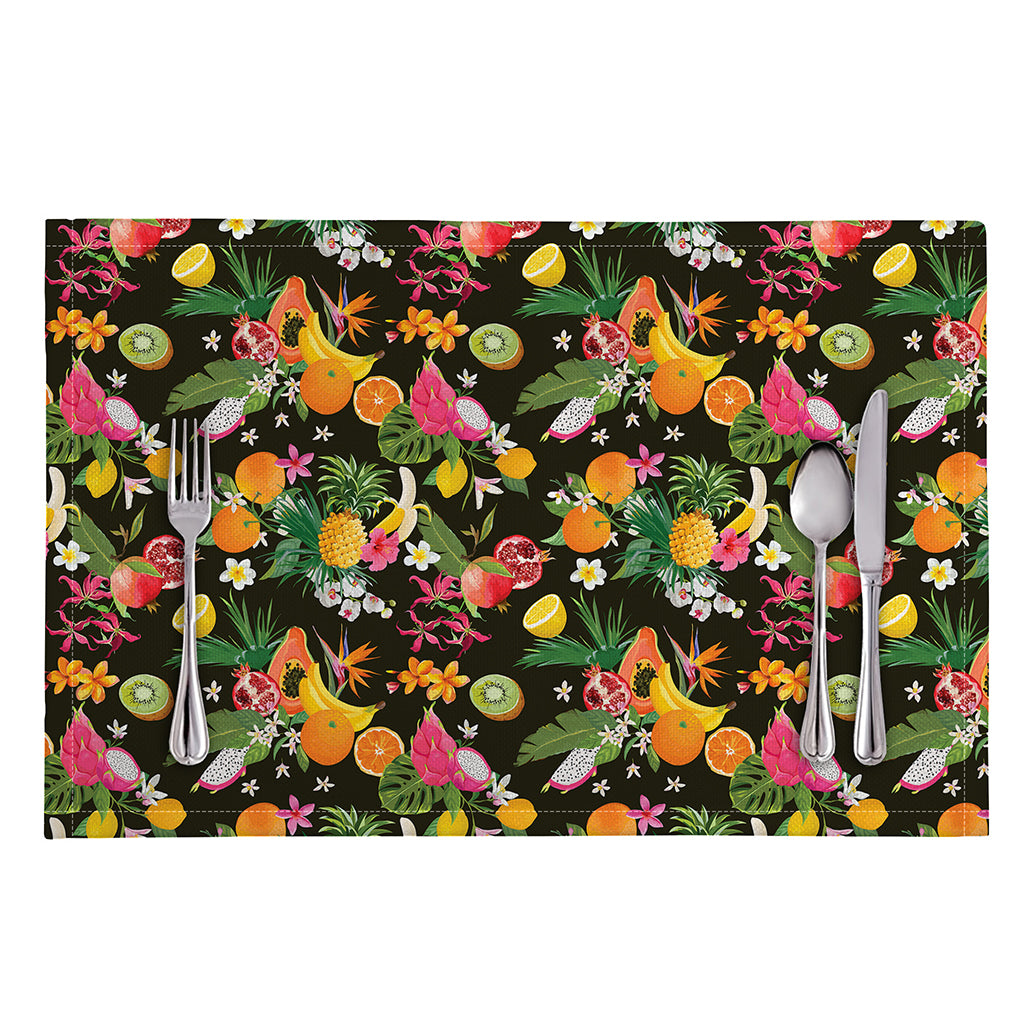 Tropical Paradise Fruits Pattern Print Placemat