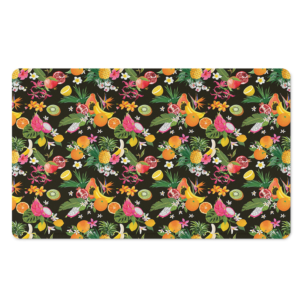 Tropical Paradise Fruits Pattern Print Polyester Doormat