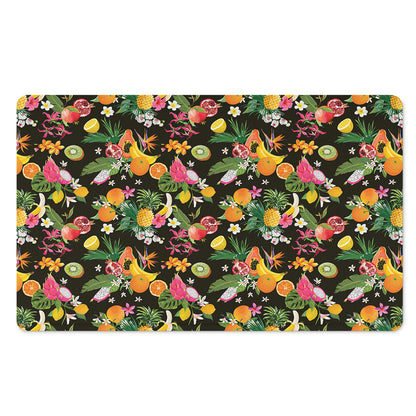 Tropical Paradise Fruits Pattern Print Polyester Doormat
