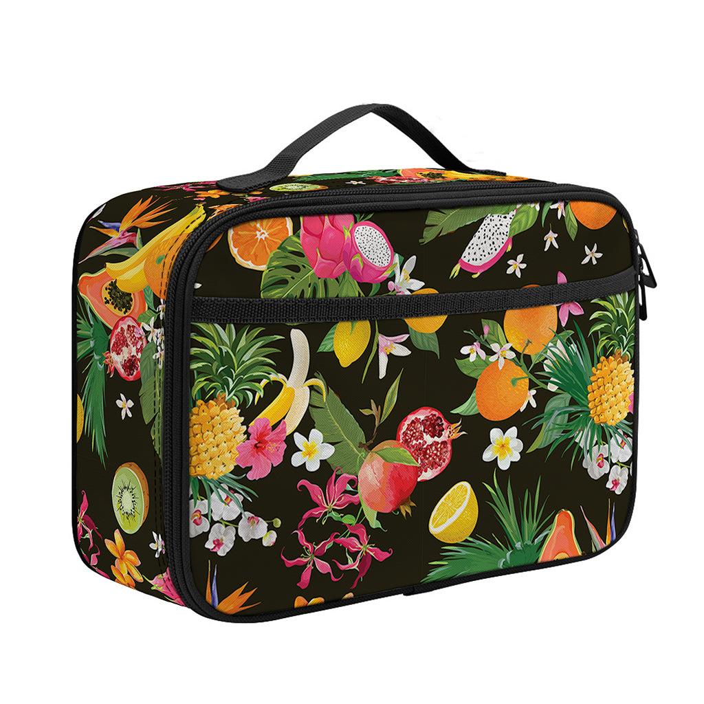 Tropical Paradise Fruits Pattern Print Portable Lunch Bag