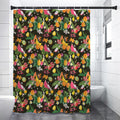 Tropical Paradise Fruits Pattern Print Premium Shower Curtain