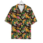 Tropical Paradise Fruits Pattern Print Rayon Hawaiian Shirt
