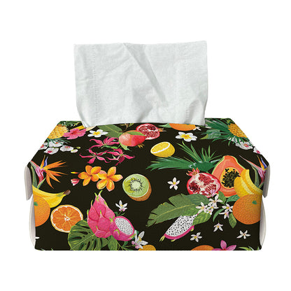 Tropical Paradise Fruits Pattern Print Rectangle Tissue Box Cover