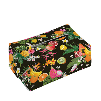 Tropical Paradise Fruits Pattern Print Rectangle Tissue Box Cover