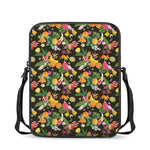 Tropical Paradise Fruits Pattern Print Rectangular Crossbody Bag