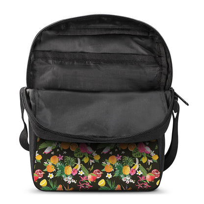 Tropical Paradise Fruits Pattern Print Rectangular Crossbody Bag