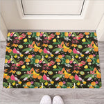 Tropical Paradise Fruits Pattern Print Rubber Doormat