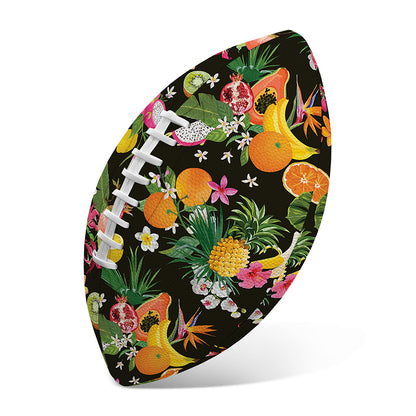 Tropical Paradise Fruits Pattern Print Rugby Ball