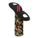 Tropical Paradise Fruits Pattern Print Single Neoprene Wine Tote