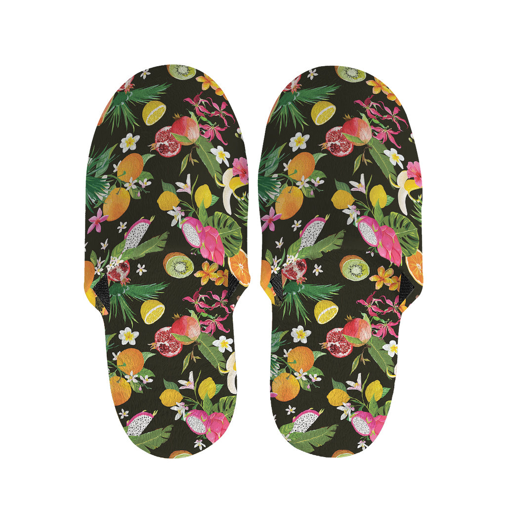 Tropical Paradise Fruits Pattern Print Slippers