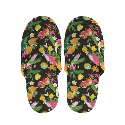Tropical Paradise Fruits Pattern Print Slippers