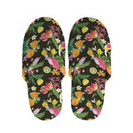 Tropical Paradise Fruits Pattern Print Slippers