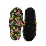 Tropical Paradise Fruits Pattern Print Slippers