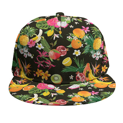 Tropical Paradise Fruits Pattern Print Snapback Cap