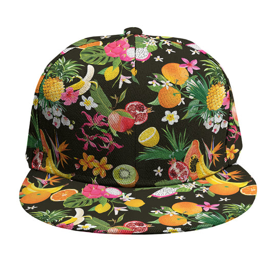 Tropical Paradise Fruits Pattern Print Snapback Cap
