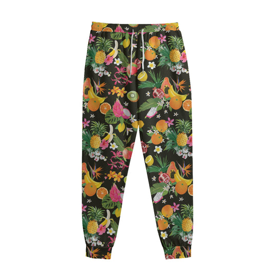 Tropical Paradise Fruits Pattern Print Sweatpants