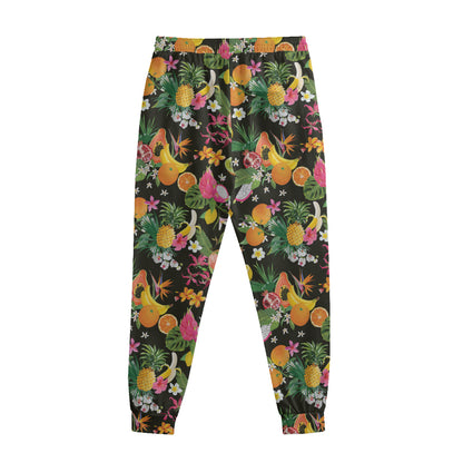 Tropical Paradise Fruits Pattern Print Sweatpants