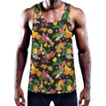 Tropical Paradise Fruits Pattern Print Men's Workout Tank Top