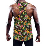 Tropical Paradise Fruits Pattern Print Training Tank Top