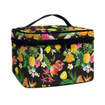 Tropical Paradise Fruits Pattern Print Travel Makeup Bag
