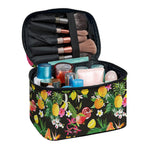 Tropical Paradise Fruits Pattern Print Travel Makeup Bag