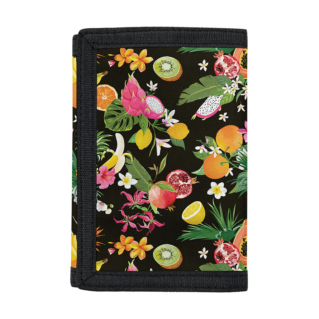 Tropical Paradise Fruits Pattern Print Trifold Wallet