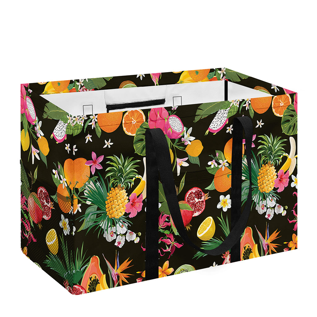 Tropical Paradise Fruits Pattern Print Utility Tote Bag
