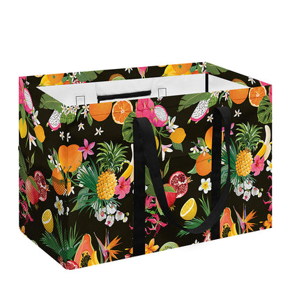 Tropical Paradise Fruits Pattern Print Utility Tote Bag
