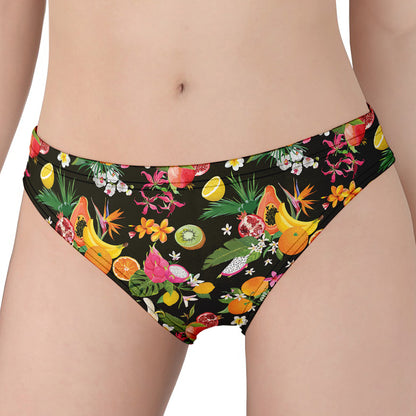 Tropical Paradise Fruits Pattern Print Women's Panties