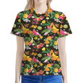 Tropical Paradise Fruits Pattern Print Women's Polo Shirt