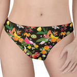 Tropical Paradise Fruits Pattern Print Women's Thong