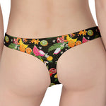 Tropical Paradise Fruits Pattern Print Women's Thong