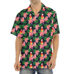Tropical Parrot Pattern Print Aloha Shirt