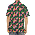 Tropical Parrot Pattern Print Aloha Shirt