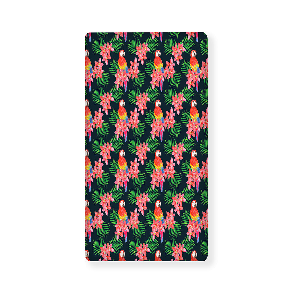 Tropical Parrot Pattern Print Baby Crib Sheet