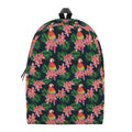 Tropical Parrot Pattern Print School Backpack