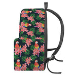 Tropical Parrot Pattern Print Backpack