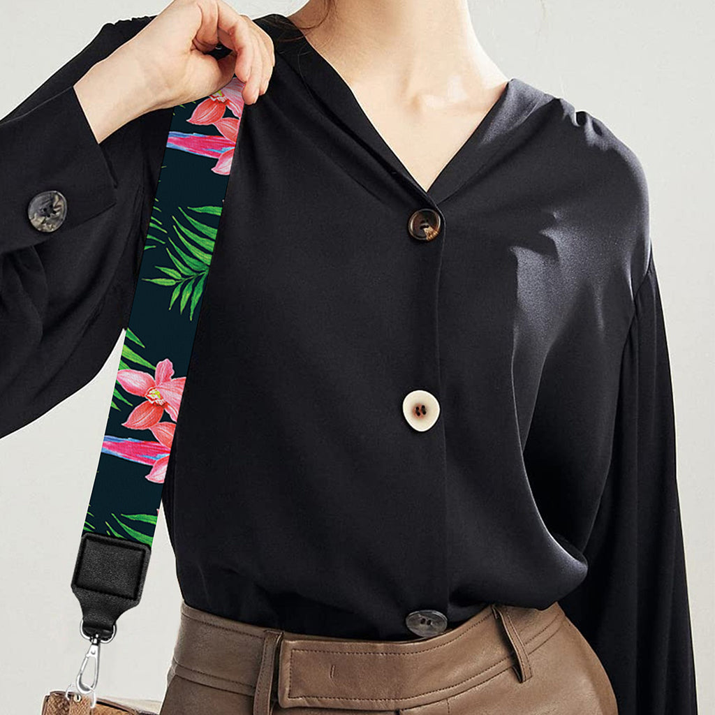 Tropical Parrot Pattern Print Bag Strap